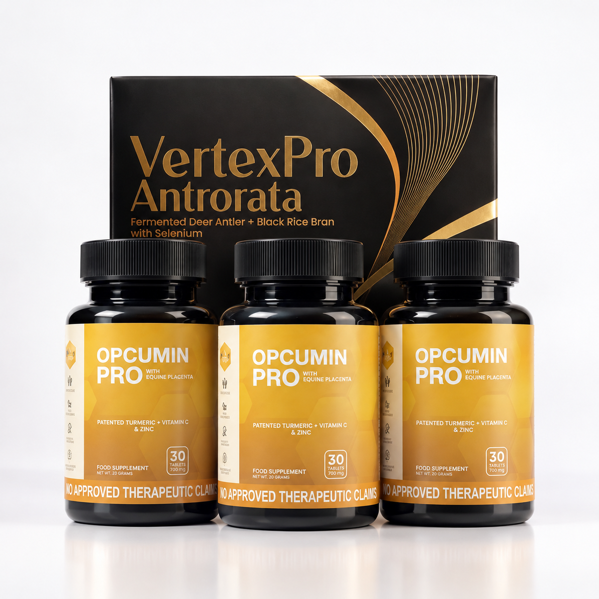 Dr. Vita Opcumin Pro with Equine Placenta + Vertex Pro Antrorata Softgel Capsule (3+1 FREE)
