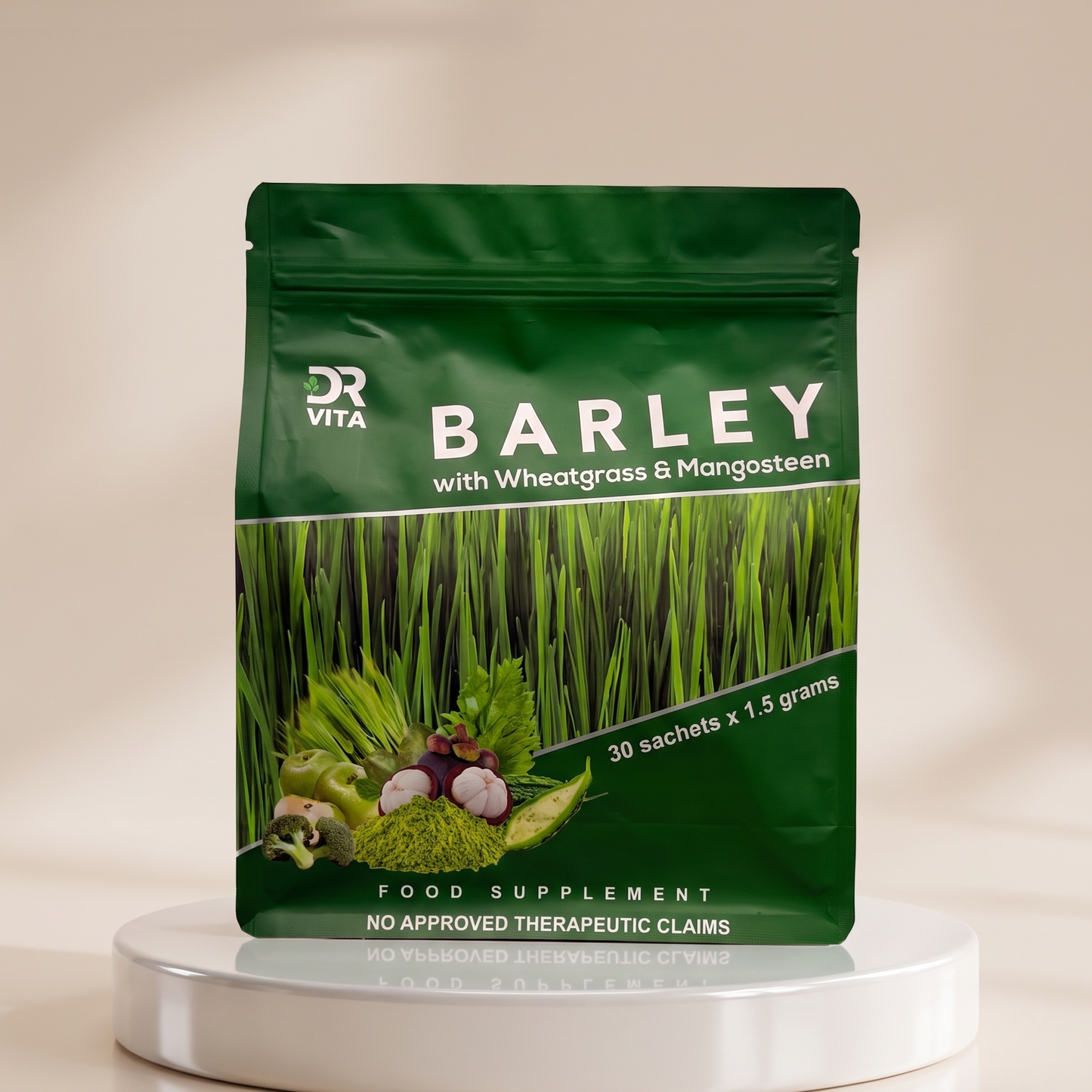 Dr. Vita Barley with Wheatgrass and Mangosteen Powder (30 Sachets)