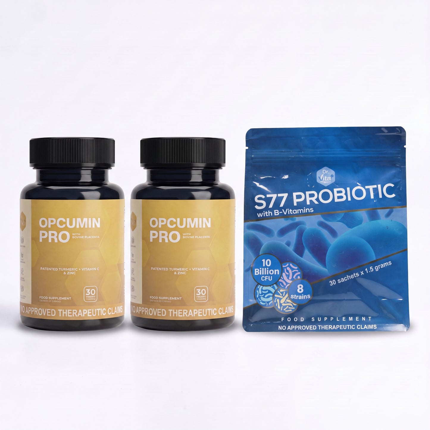 Dr. Vita OPCumin Pro + Dr. Vita S77 Probiotics with B-Vitamins - Value Combo (2+1 FREE!)