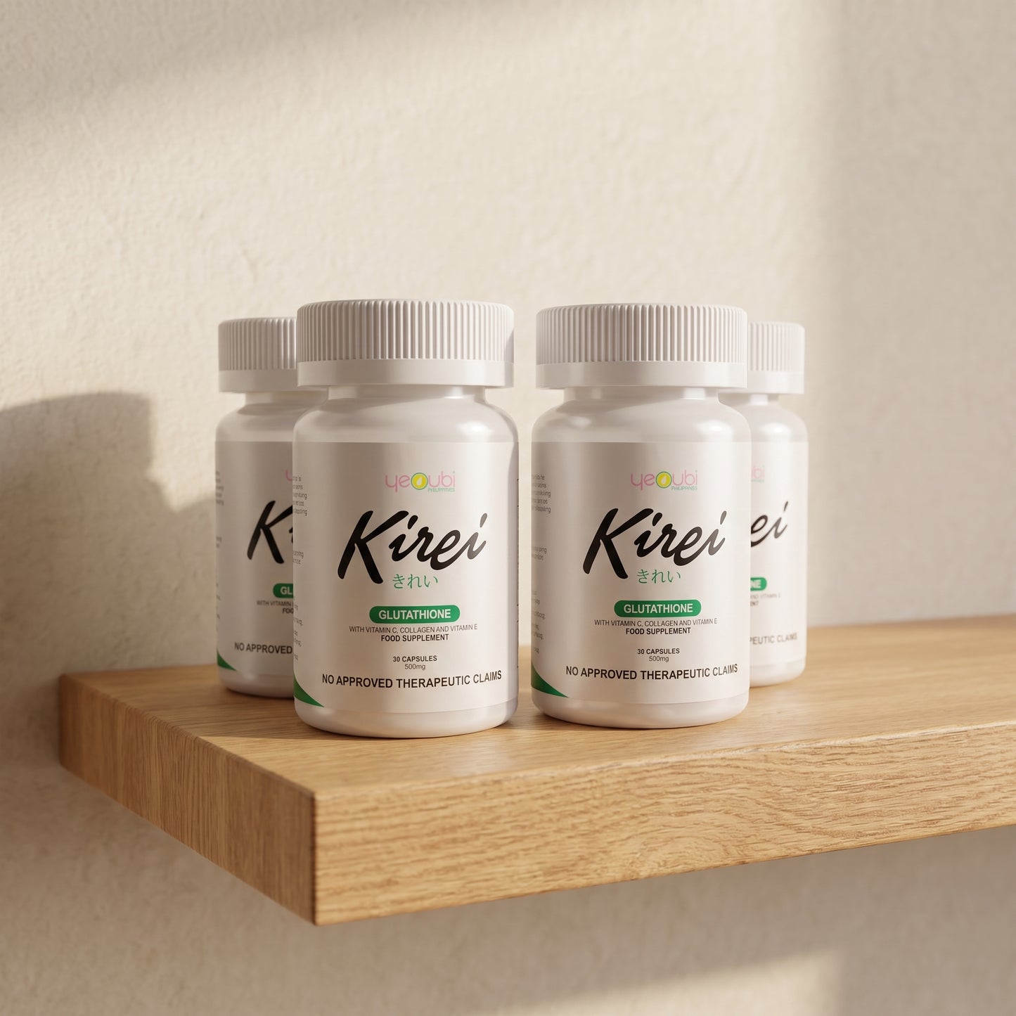 Kirei Glutathione - 4 Bottles (Buy 3 Get 1 FREE!)