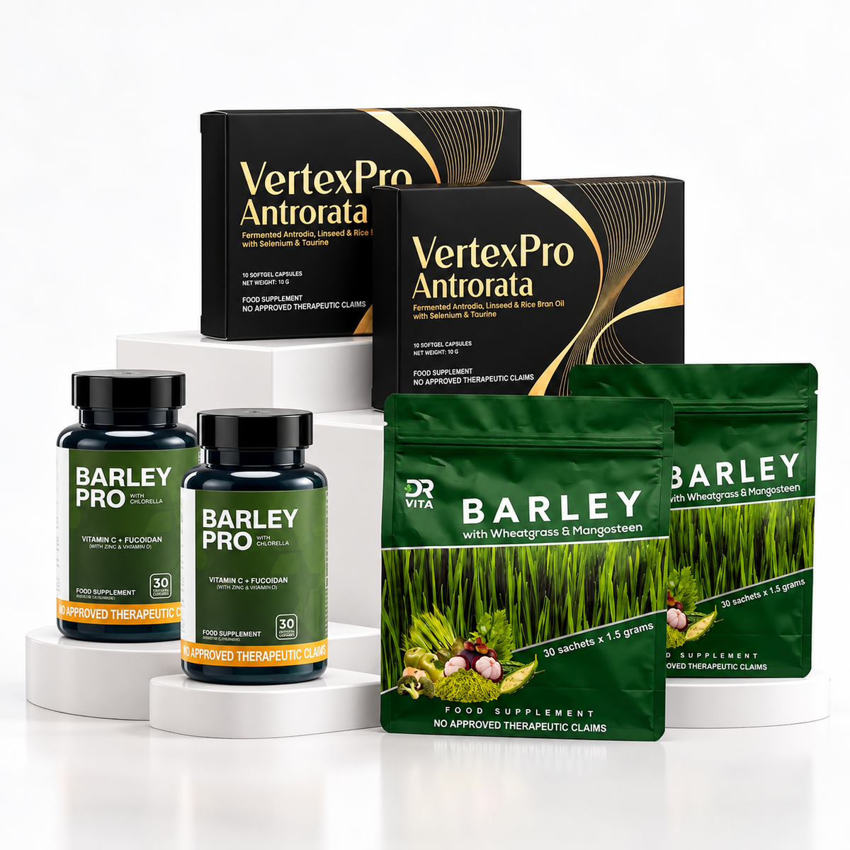 2  VertexPro + 2 Dr Vita Barley PRO + 2 Dr Vita Barley Powder (PRO Bundle!)