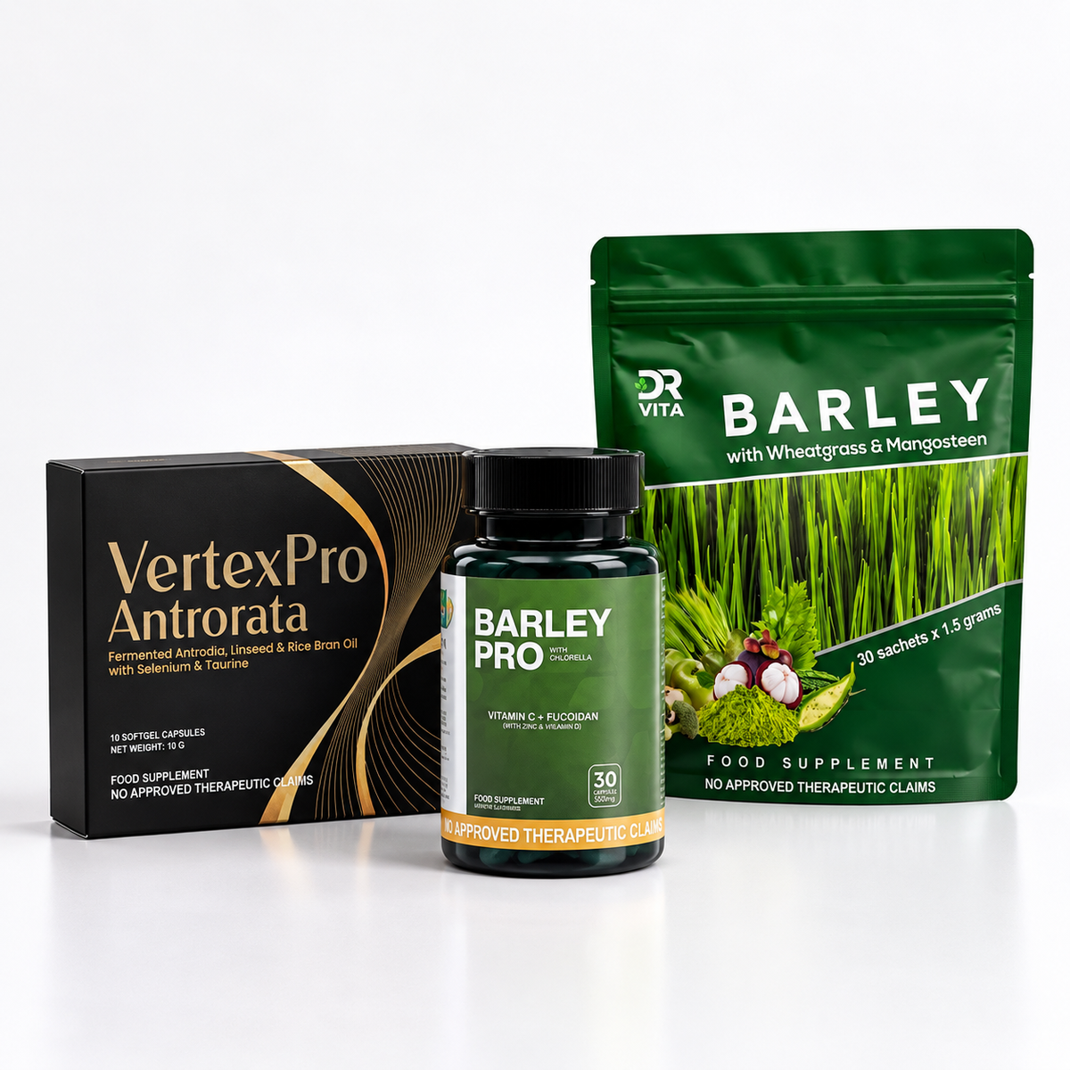 1 VertexPro + 1 Dr Vita Barley PRO + 1 Dr Vita Barley Powder (Super Bundle)