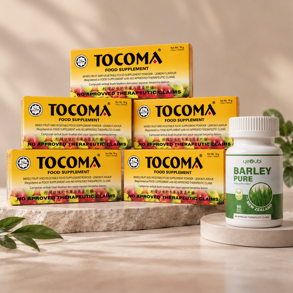 Tocoma Mixed Fruit and Vegetable Powder + Barley Pure (5+1)